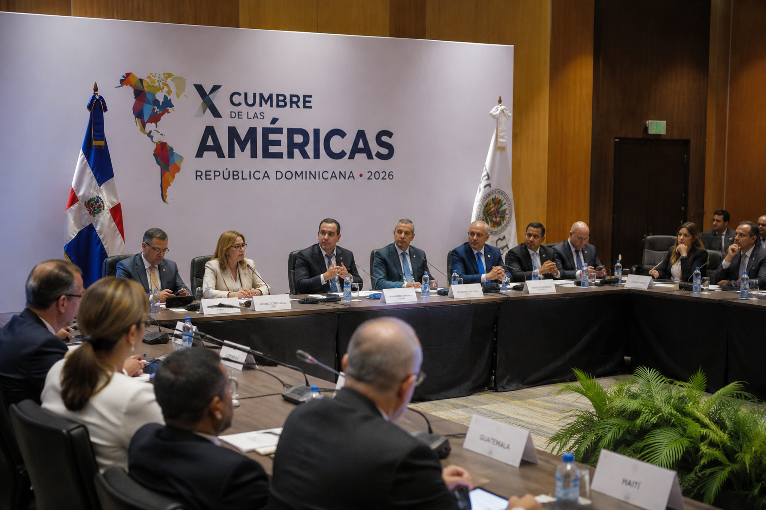 Government officials meeting during preparations for the 2026 Summit of the Americas.