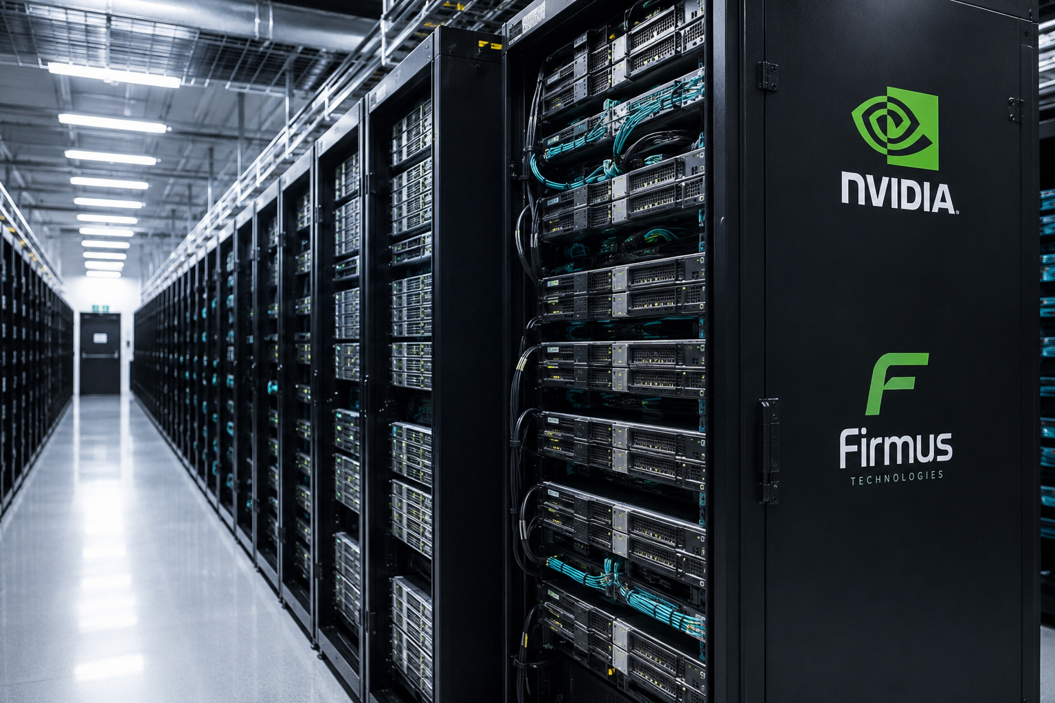 AI servers and data center infrastructure supporting Nvidia-powered cloud computing services.